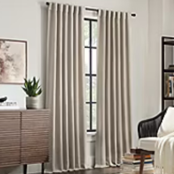 Linden Street Gwen Basketweave Light-Filtering Grommet Top Single Curtain Panel - Picture 4 of 4